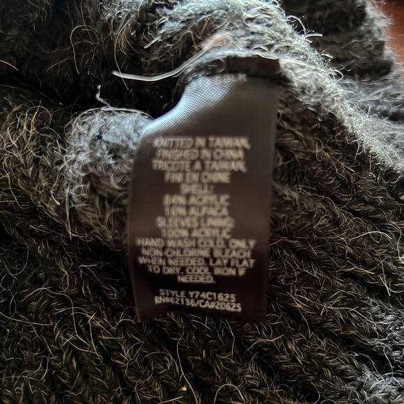 Guess Size XS Gray Hooded Cardigan Sweater Y2K Crop Waist - Picture 6 of 11